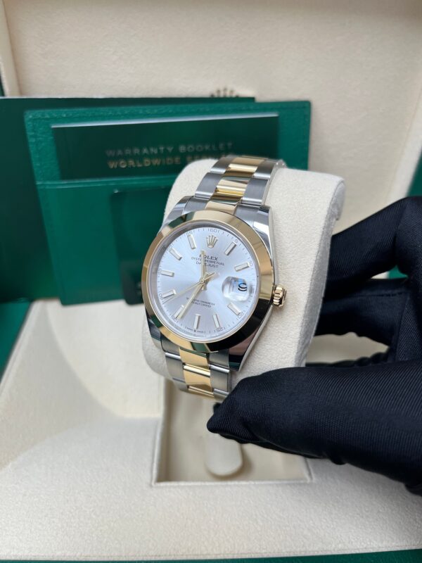 Rolex Datejust 41 Two-Tone Yellow Gold & Oystersteel - Silver Dial - Index Dial (Ref# 126303) - Image 13