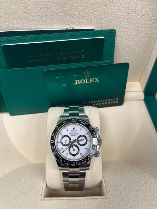 Rolex Panda Daytona 40mm - Stainless Steel - White Panda Index Dial - Ceramic Bezel (Ref# 116500LN) - Image 9