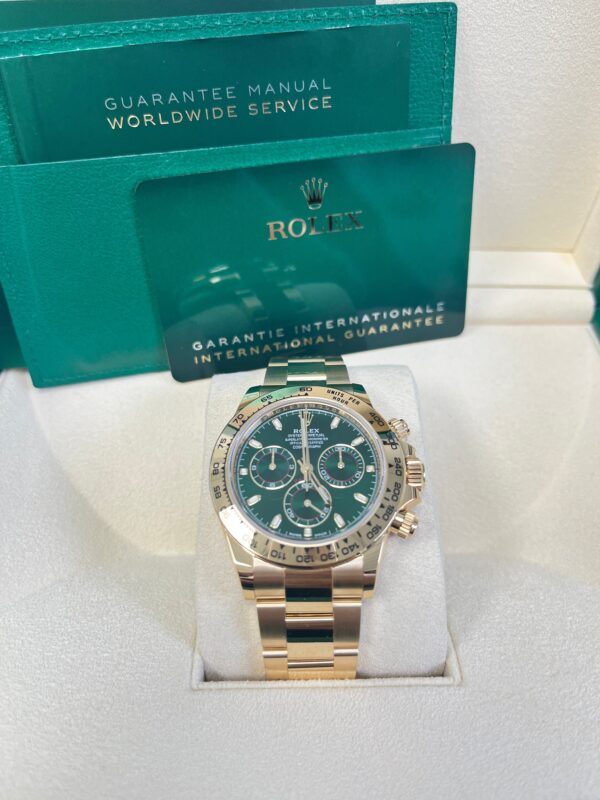 Rolex 'John Mayer' Daytona Cosmograph | Green Dial, Yellow Gold (Ref#116508) - Image 10