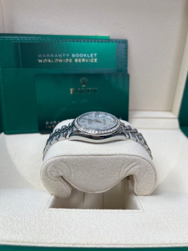 Rolex Datejust 31 Diamond Bezel - White Mother-Of-Pearl Diamond Dial - Jubilee 278384rbr - Image 5