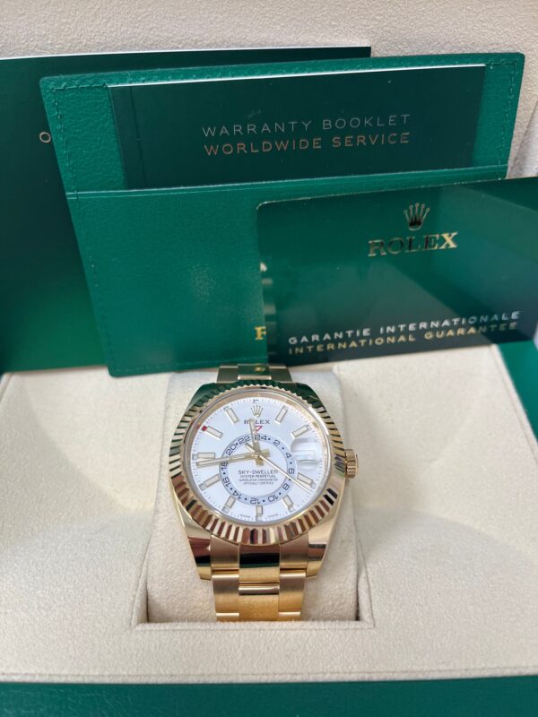 Rolex Sky-Dweller Yellow Gold - White Dial - Oyster Bracelet (Ref# 326938) - Image 2
