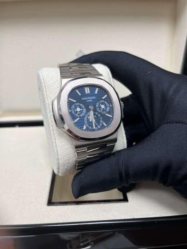 Patek Philippe Nautilus Perpetual Calendar Sunburst White Gold/ Blue Dial (Ref#5740/1G-001) - Image 3