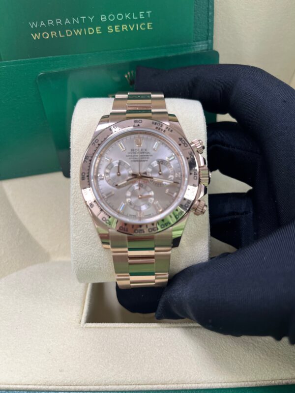 Rolex Daytona Everose Gold Rose Diamond Baguette 40mm Dial Oyster Bracelet Ref# (116505) - Image 12
