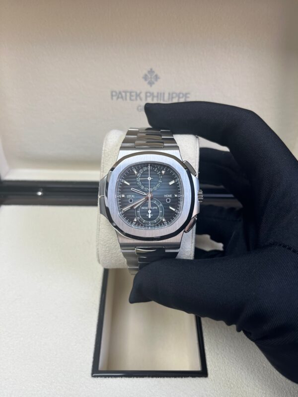 Patek Philippe Nautilus 40 mm Steel Nautilus Travel Time Chronograph Blue Dial 5990/1A-011 - Image 16