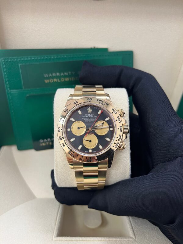 Rolex Daytona Paul Newman Yellow Gold Daytona Black Dial Yellow Subdials 116508 - Image 7