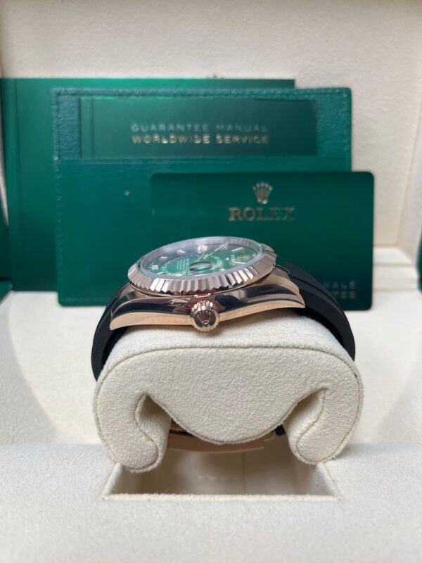 Rolex Sky-Dweller Rose Gold 42mm - Dark Rhodium Dial - Oysterflex (Ref# 326235) - Image 6