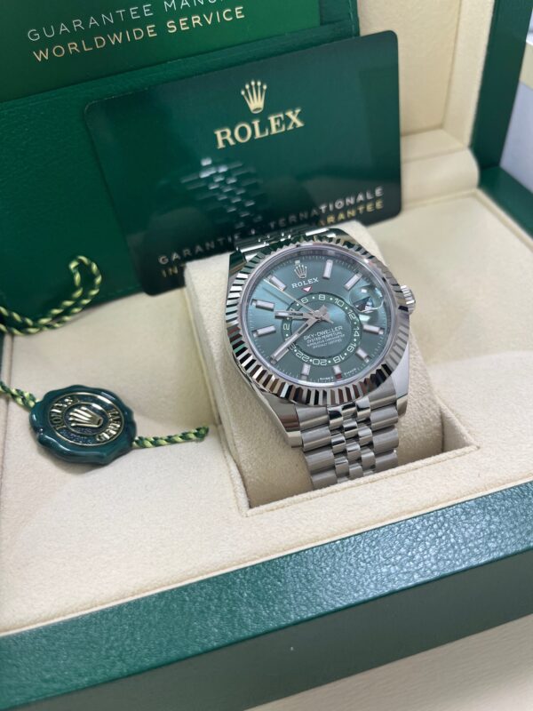 Rolex Sky-Dweller Mint Green Index Dial - Jubilee Bracelet 336934 - Image 6