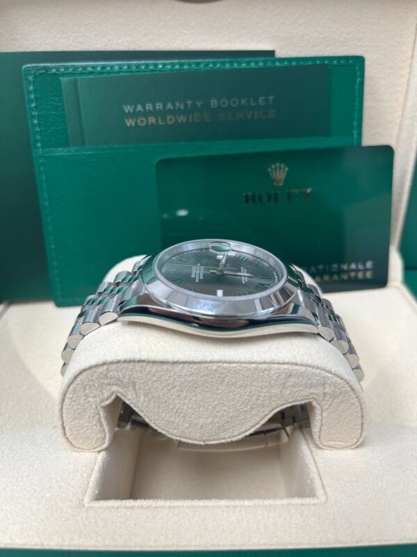Rolex Datejust 41/ Stainless Steel/ Wimbledon Slate Green Roman Dial/ Smooth Bezel/ Jubilee Bracelet (Ref# 126300) - Image 6