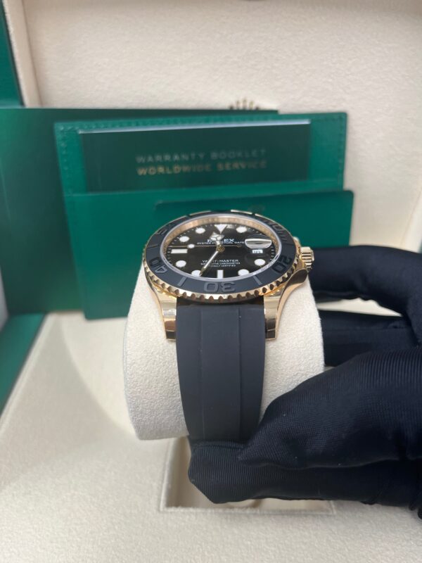 Rolex Yacht-Master 42 Yellow Gold Yacht-Master 42 Watch - Black Dial - Oysterflex Strap 226658 - Image 4
