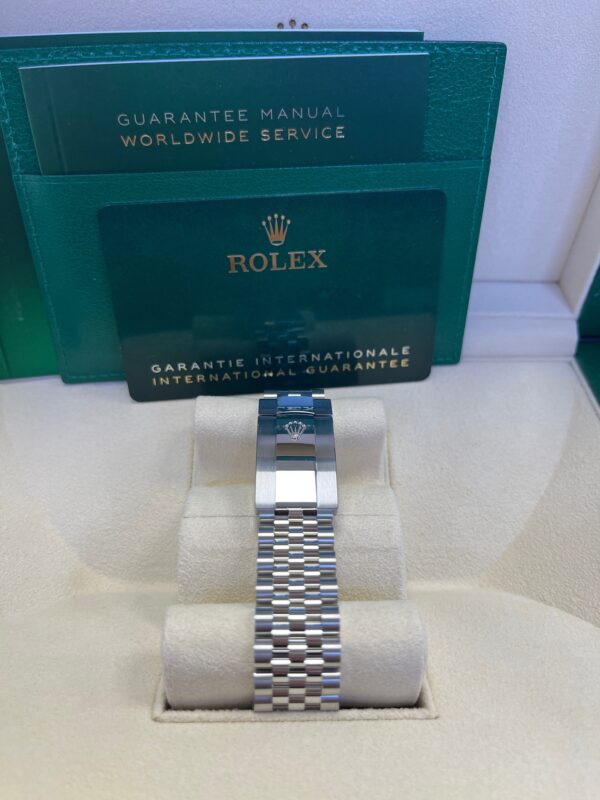 Rolex Datejust 41mm White Gold/Steel Mint Green Fluted Motif Index Fluted Bezel Jubilee Reference #126334 - Image 7