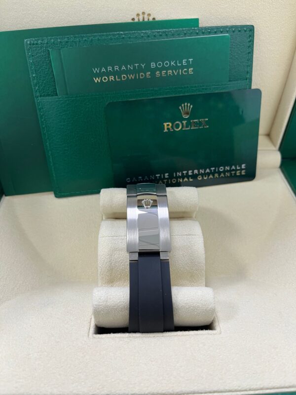 Rolex Sky-Dweller White Gold Fluted Bezel Black Index Dial Oysterflex Strap 336239 - Image 10