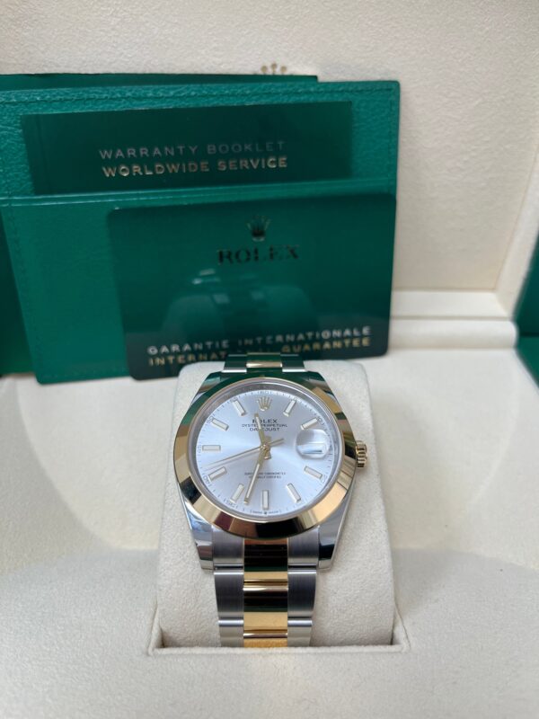 Rolex Datejust 41 Two-Tone Yellow Gold & Oystersteel - Silver Dial - Index Dial (Ref# 126303) - Image 6