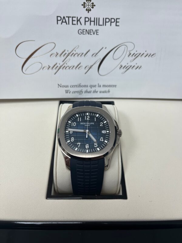 Patek Philippe Aquanaut White Gold/ Blue Embossed Dial (Ref#5168G-001) - Image 9