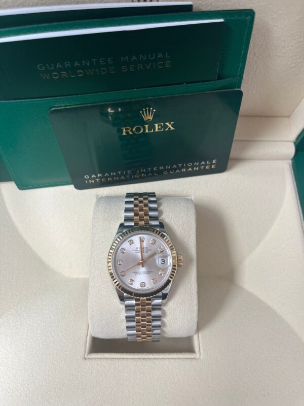 Rolex Datejust 31 Steel and Yellow Gold Datejust 31mm - Fluted Bezel - Silver Diamond Dial - Jubilee 278273 - Image 5