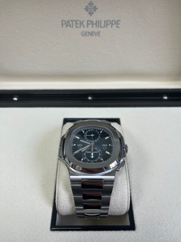 Patek Philippe Nautilus 40 mm Steel Nautilus Travel Time Chronograph Blue Dial 5990/1A-011 - Image 11