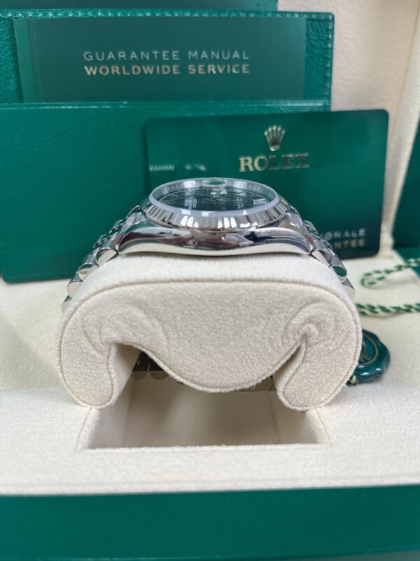 Rolex Datejust 36 Fluted Bezel Aubergine Purple Diamond Roman VI and IX Dial Jubilee Bracelet (Ref# 126234) - Image 7