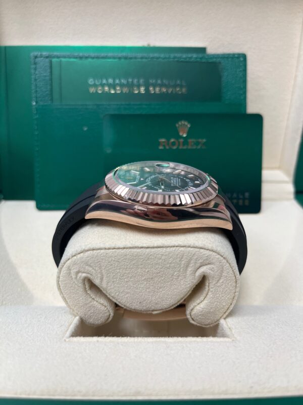 Rolex Sky-Dweller Rose Gold 42mm - Dark Rhodium Dial - Oysterflex (Ref# 326235) - Image 7