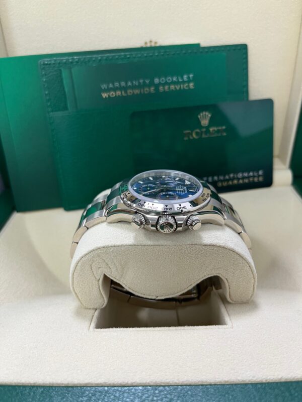 Rolex Daytona White Gold Cosmograph 40 Watch - Blue Index Dial (Ref# 116509) - Image 5