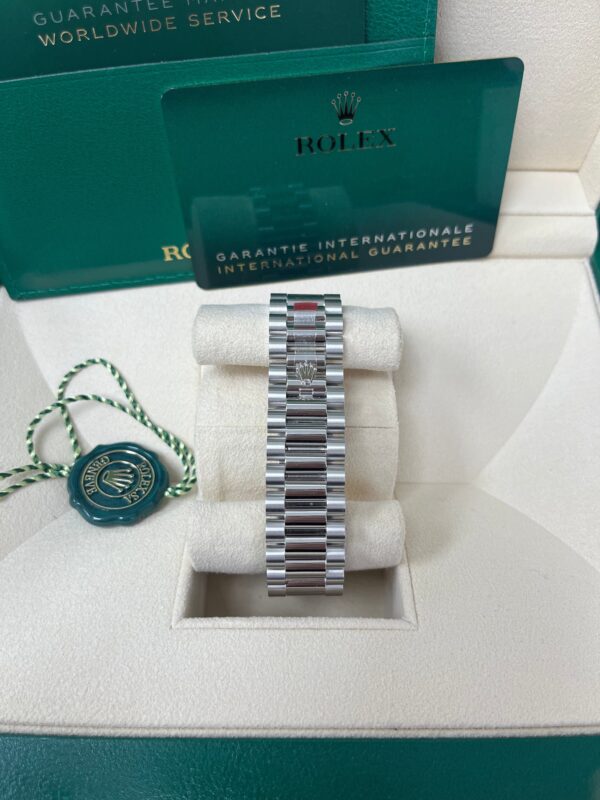 Rolex Day-Date 40mm Platinum/ Grey Dial Smooth Bezel Index Dial (Reference 228206) - Image 4