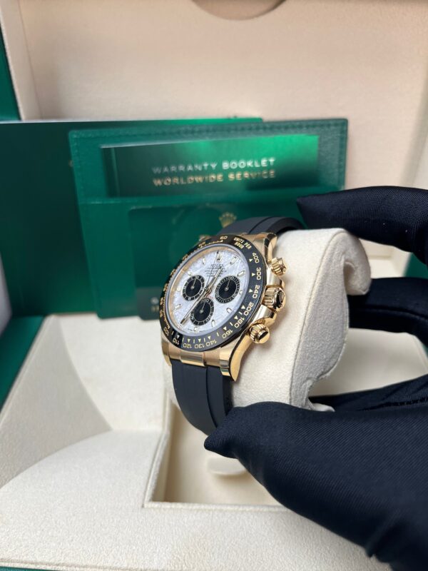 Rolex Daytona 40 Watch - Meteorite and Black Index Dial - Black Oysterflex Strap (Ref # 116518LN) - Image 10