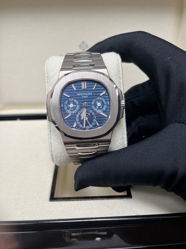 Patek Philippe Nautilus Perpetual Calendar Sunburst White Gold/ Blue Dial (Ref#5740/1G-001) - Image 14