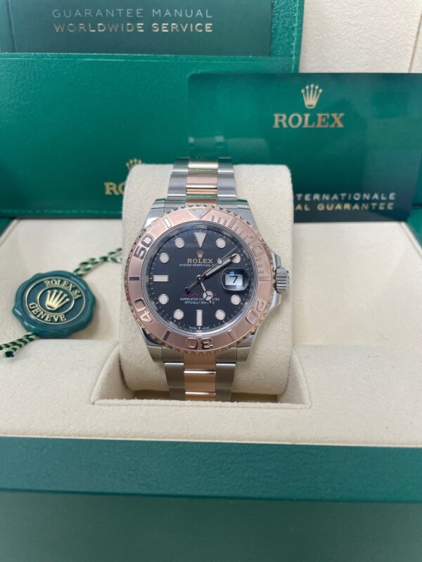 Rolex Steel and Everose Gold Rolesor Yacht-Master 40 Watch Black Dial (Ref #126621) - Image 8
