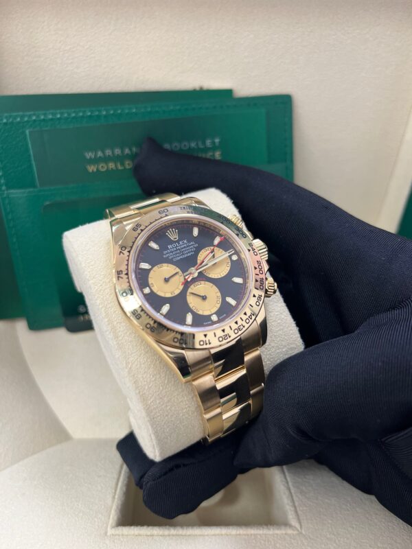 Rolex Daytona Paul Newman Yellow Gold Daytona Black Dial Yellow Subdials 116508 - Image 6
