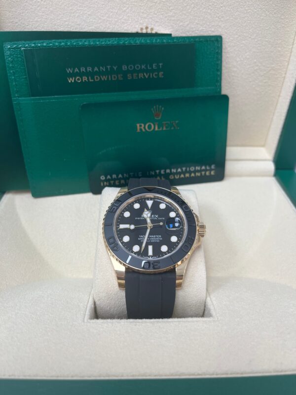 Rolex Yacht-Master 42 Yellow Gold Yacht-Master 42 Watch - Black Dial - Oysterflex Strap 226658 - Image 3