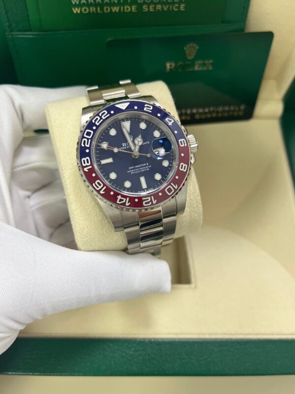 Rolex GMT-Master II - 40mm White Gold "Pepsi" - Blue Dial - Oyster Bracelet (Ref#126719BLRO) - Image 9