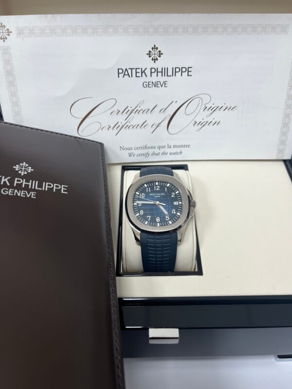 Patek Philippe Aquanaut White Gold/ Blue Embossed Dial (Ref#5168G-001) - Image 7