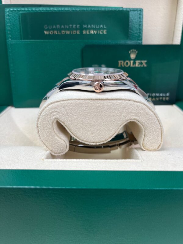 Rolex Steel and Everose Rolesor Datejust 41 Watch - Fluted Bezel - Sundust Index Dial - Oyster Bracelet - Image 4