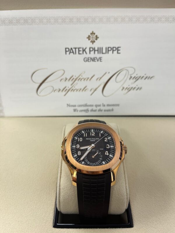 Patek Philippe Aquanaut Time Travel/ Rose Gold/ Chocolate Dial (Ref#5164R/001) - Image 8