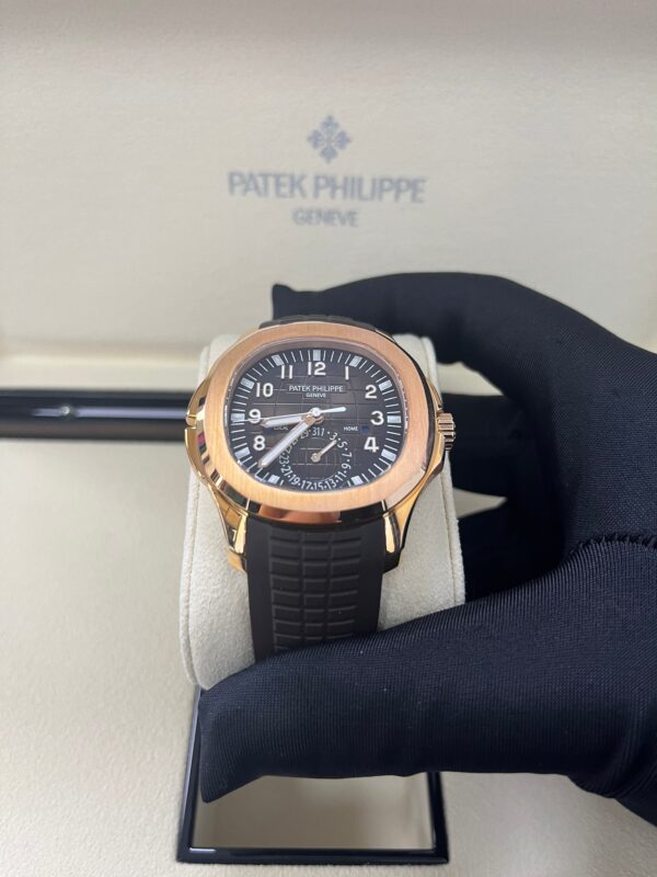 Patek Philippe Aquanaut Time Travel/ Rose Gold/ Chocolate Dial (Ref#5164R/001) - Image 2