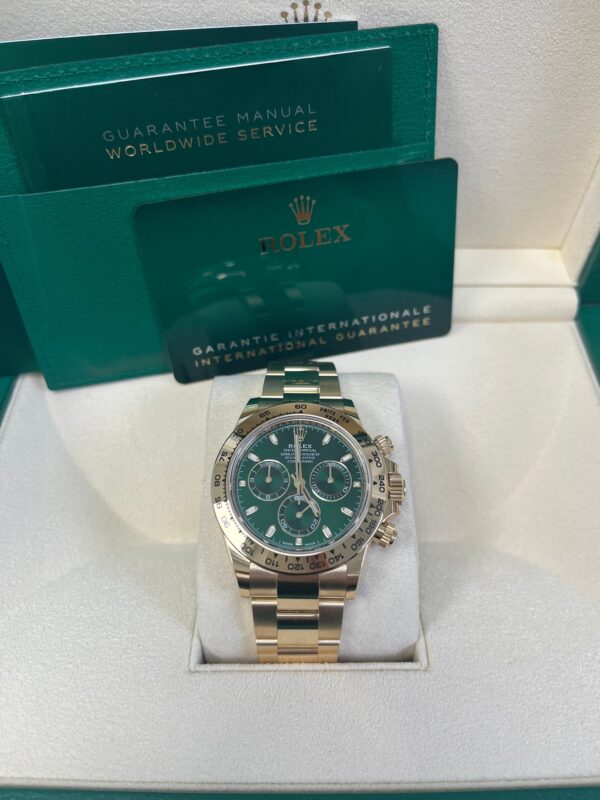 Rolex 'John Mayer' Daytona Cosmograph | Green Dial, Yellow Gold (Ref#116508) - Image 9