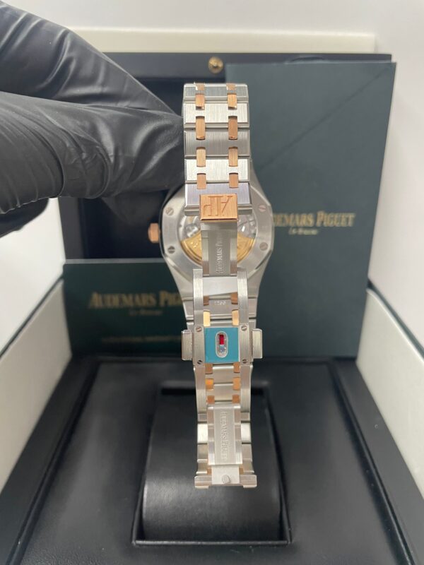 Audemars Piguet Royal Oak Selfwinding Rose Gold and Steel White Dial 37mm Ladies Watch (Reference #15450SR.OO.1256SR.01) - Image 6