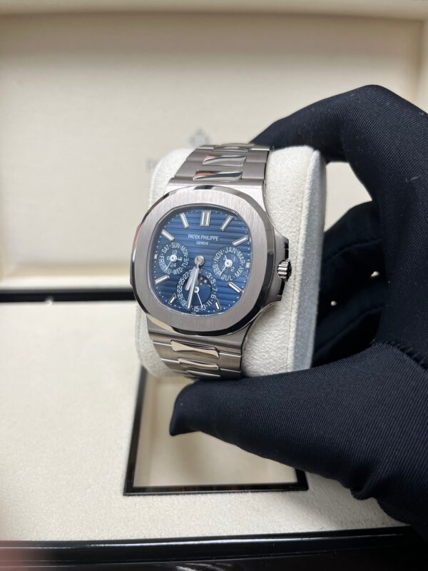 Patek Philippe Nautilus Perpetual Calendar Sunburst White Gold/ Blue Dial (Ref#5740/1G-001) - Image 13