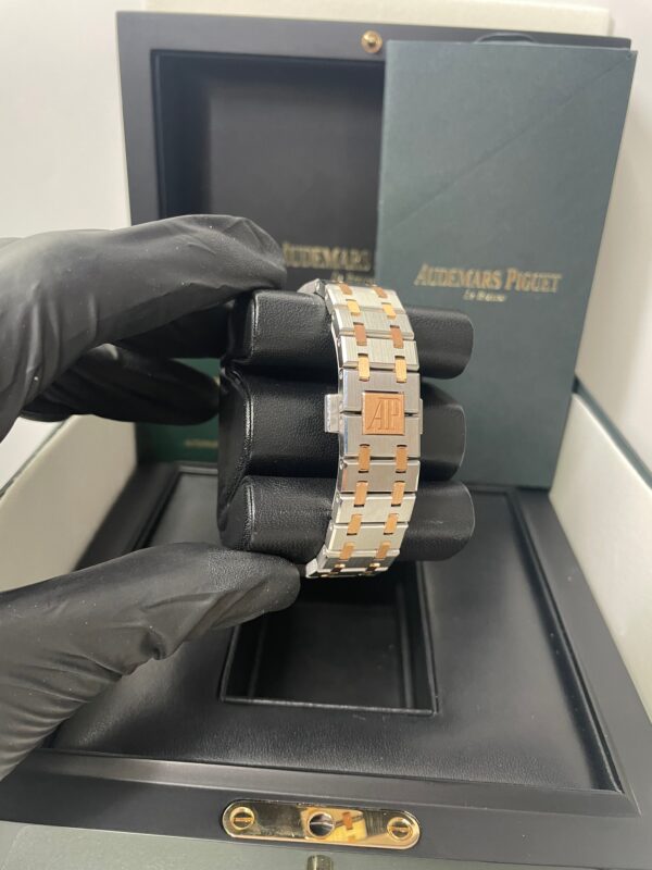 Audemars Piguet Royal Oak Selfwinding Rose Gold and Steel White Dial 37mm Ladies Watch (Reference #15450SR.OO.1256SR.01) - Image 5
