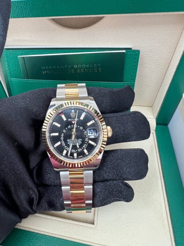 Rolex Sky-Dweller Two-Tone Yellow Gold - Black Index Dial - Oyster Bracelet (Ref# 326933) - Image 4