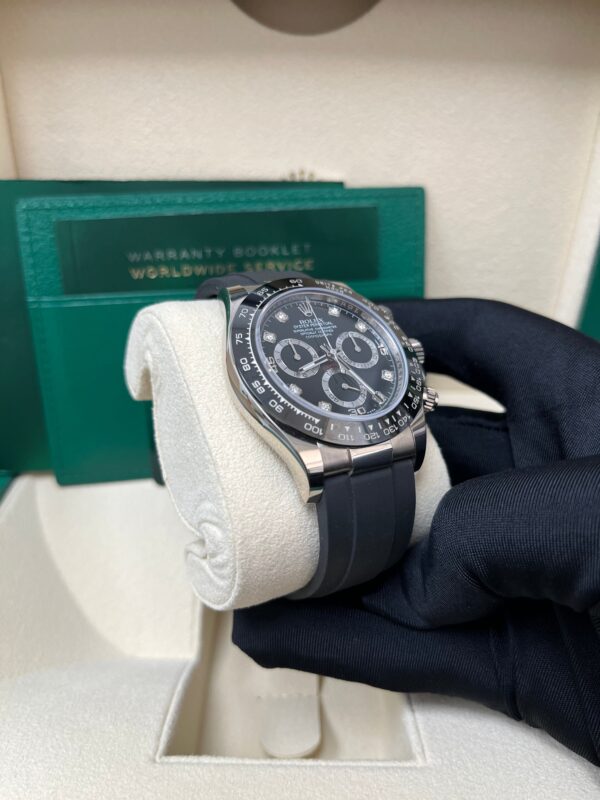 Rolex Daytona Cosmograph Daytona White Gold 40mm Oysterflex Band Black Diamond Dial - 116519LN - Image 8
