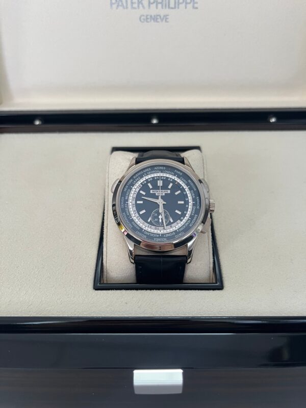 Patek Philippe World Time Complicated Chronograph White Gold/ Blue Dial (Ref#5930G-010) - Image 2