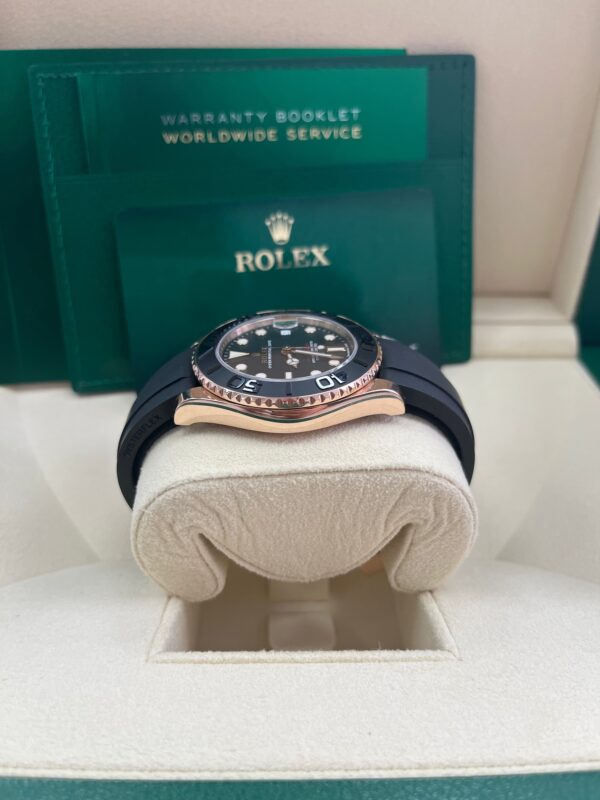 Rolex Yacht-Master 37mm Rose Gold - Black Dial - Oysterflex Strap (Ref# 268655) - Image 6
