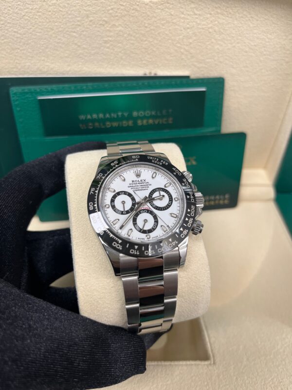 Rolex Panda Daytona 40mm - Stainless Steel - White Panda Index Dial - Ceramic Bezel (Ref# 116500LN) - Image 6