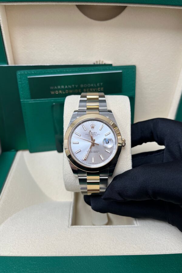 Rolex Datejust 41 Two-Tone Yellow Gold & Oystersteel - Silver Dial - Index Dial (Ref# 126303) - Image 5