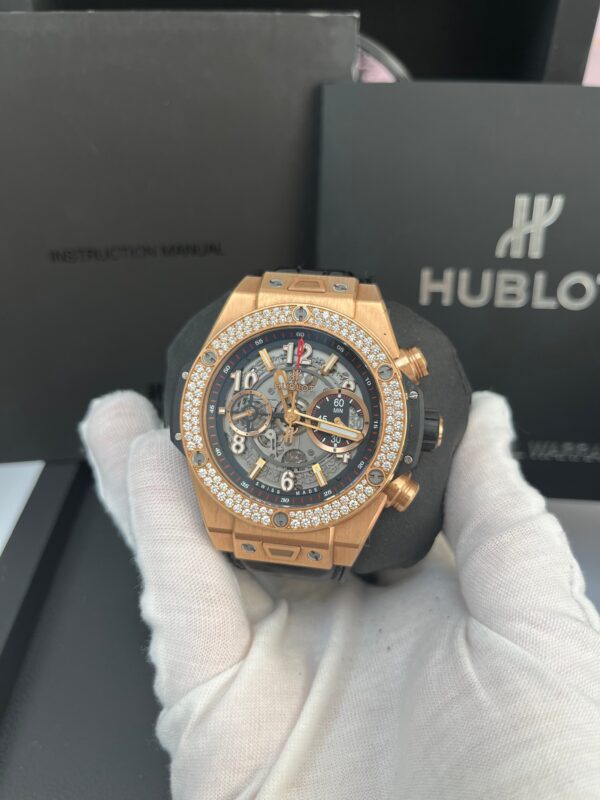 Hublot Big Bang Unico King Gold Dial Silver Automatic Men's Watch (Reference 411.OX.1180.RX.1104) - Image 3
