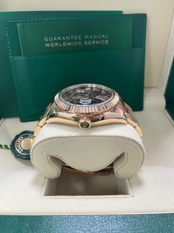 Rolex Sky-Dweller Rose Gold Sky-Dweller Chocolate Sunray Arabic Dial (Reference # 326935) - Image 7
