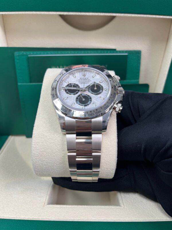 Rolex Daytona White Gold Daytona 40mm Meteorite Dial Steel and Black Oyster (Reference # 116509) - Image 9