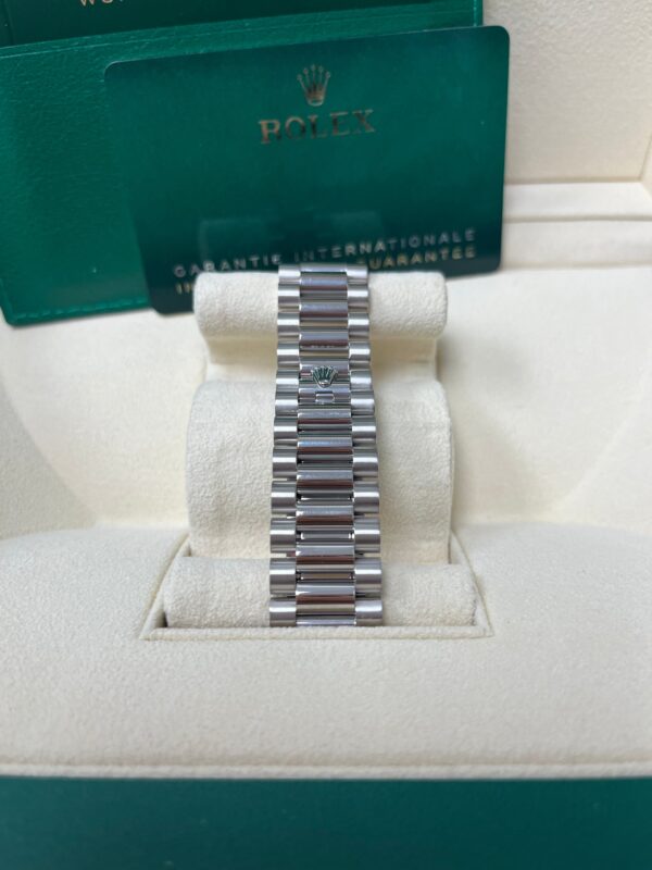 Rolex Day-Date 40 White Gold Day-Date 40 Watch - White Gold Bezel - Black Baguette Diamond Dial 228349RBR - Image 9