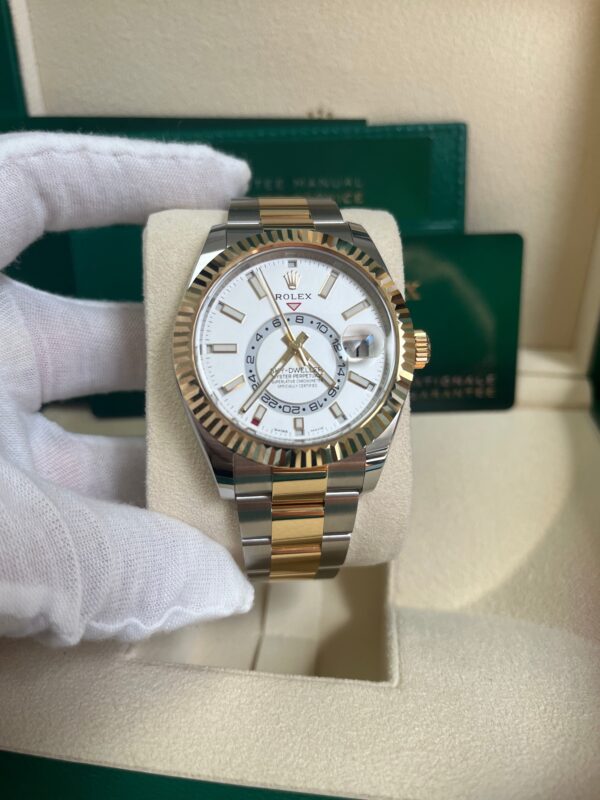 Rolex Sky-Dweller - Two-Tone Yellow Gold & Stainless Steel - White Index Dial (Ref# 326933) - Image 4