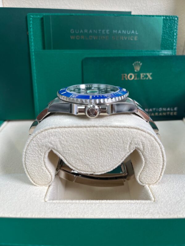 Rolex White Gold Submariner Date Watch - The Blueberry - Blue Bezel - Black Dial (Ref # 126619LB) - Image 7