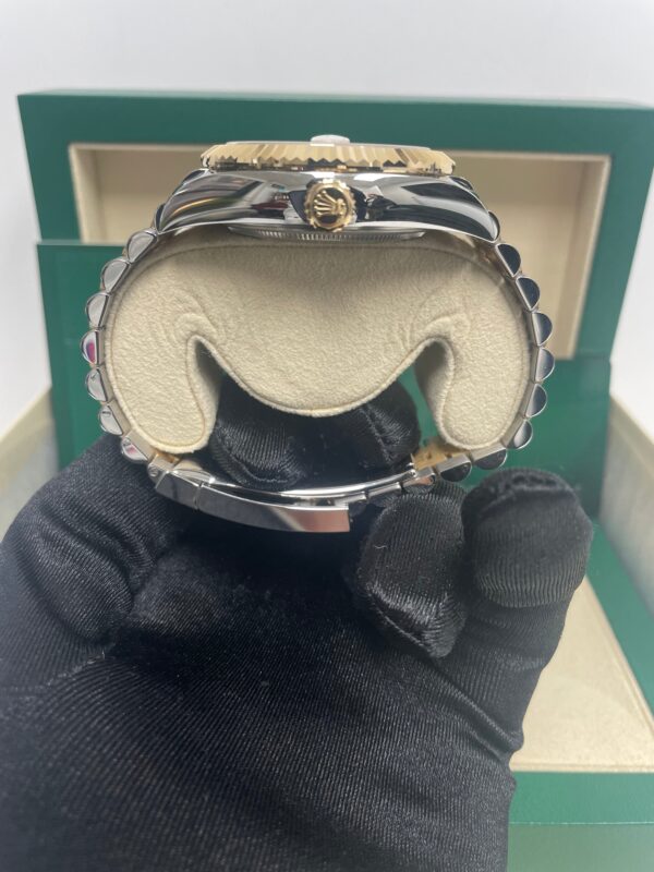Rolex Sky-Dweller Two-Tone Stainless Steel - Yellow Gold Champagne Index Dial -Jubilee Bracelet (Ref# 326933) - Image 9